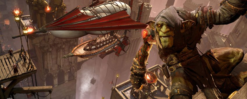 Styx le gobelin fixe le joueur en pleine escalade